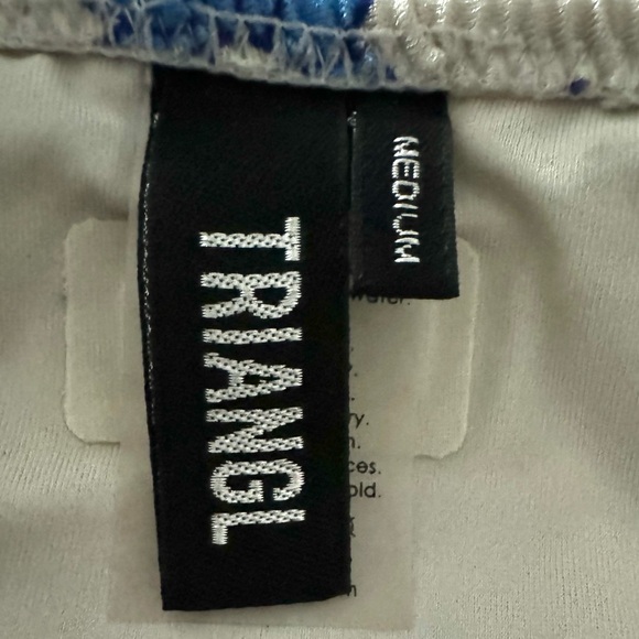 Triangl Bikini Bottom Ruched Size M Medium Blue And White Floral - Picture 7 of 8